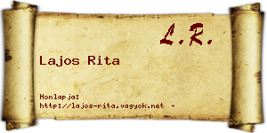 Lajos Rita névjegykártya