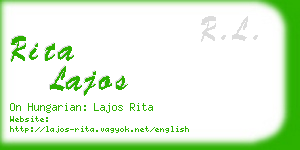 rita lajos business card